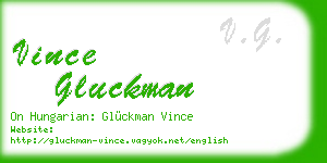 vince gluckman business card